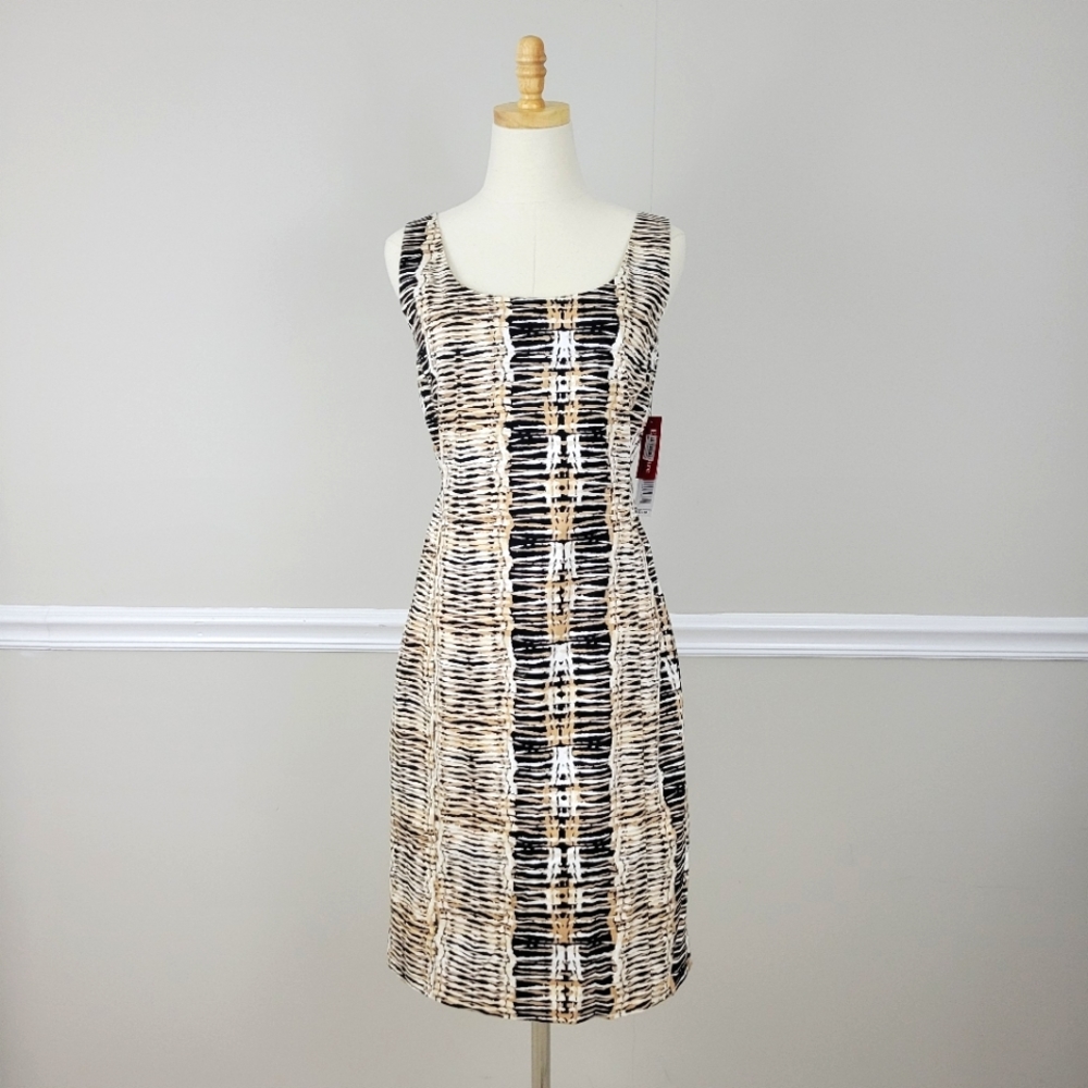 Rafaella Macy's Print Sleeveless Sheath Fit Dress Size 12